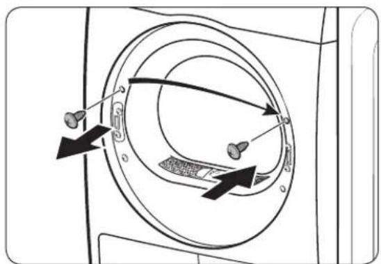 Diagram showing a circular device with labeled components and directional arrows indicating motion or assembly.