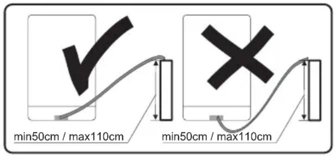 min50cm / max110cm min50cm / max110cm