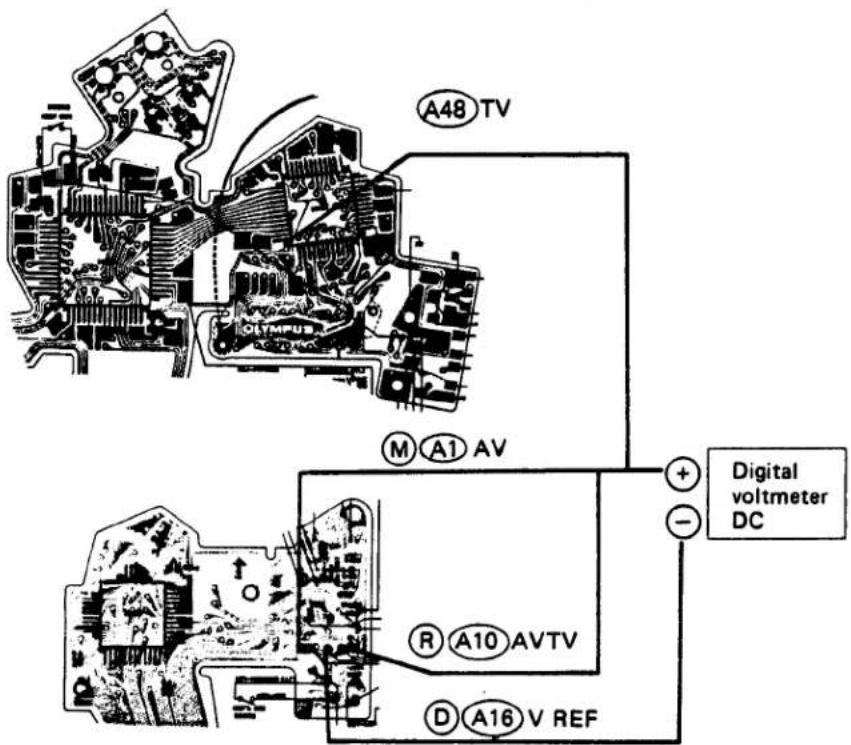 A48 TV M A1 AV Digital voltmeter DC R A10 AVTV D A16 V REF