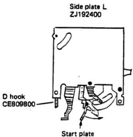 Side plate L ZJ192400 D hook CE809800 Start plate