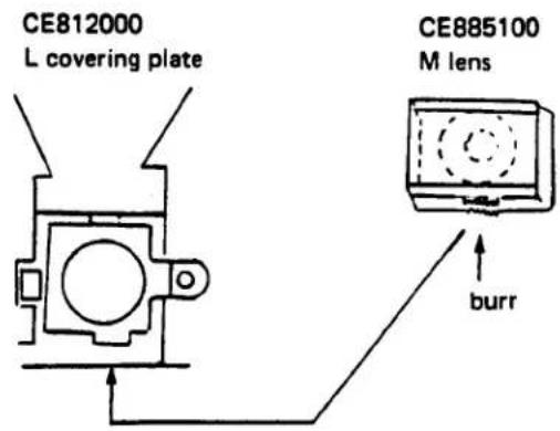 CE812000 L covering plate CE885100 M lens burr