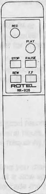 REC PLAY STOP PAUSE REW F.F ROTEL RR-926