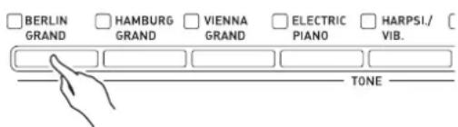 BERLIN GRAND HAMBURG GRAND VIENNA GRAND ELECTRIC PIANO HARPSI./ VIB. TONE