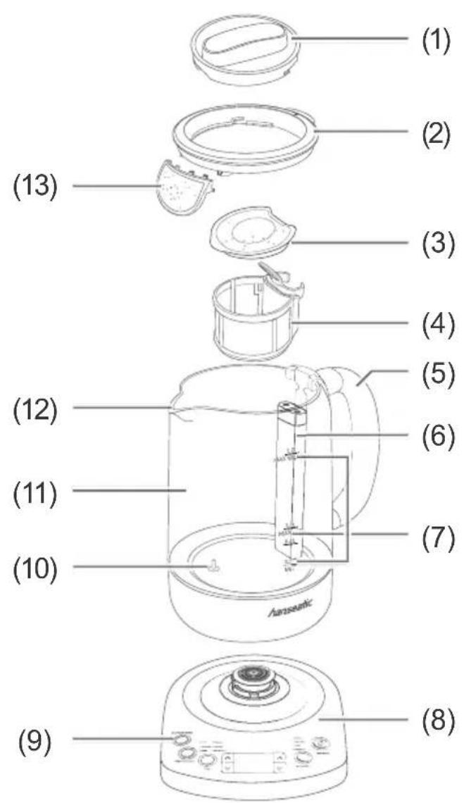 Hanseatic KECS8003TC-GS - Appliance parts - 1