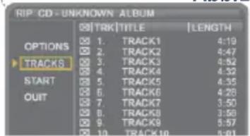 RIP CD - UNKNOWN ALBUM 03 TRK TITLE [LENGTH OPTIONS 1. TRACK1 4:19 2. TRACK2 4:47 3. TRACK3 4:52 4. TRACK4 4:32 5. TRACK5 4:35 6. TRACK6 4:28 7. TRACK7 3:50 8. TRACK8 3:58 9. TRACK9 5:57 10. TRACK10 5:51