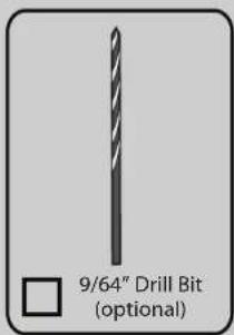 9/64" Drill Bit (optional)