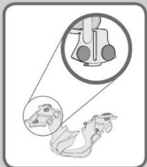 Diagram of a mechanical device with two views: top shows a cylindrical component, bottom shows a gear-like structure (no text or symbols)