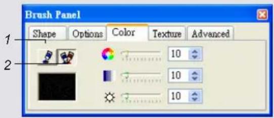 Brush Panel Shape Options Calcium Color Texture Advanced 1 2 10 10 10