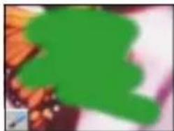 Abstract green shape on white background with no text or symbols