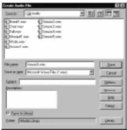 Generate Audio File Connections Send key [Default case] [Copy case] [Paste case] [Microsoft case] [Model case] [Microsoft case] File name: Microsoft 5.000 Save as type: Microsoft Visual Files (*.exe) Select: Description: □ Image to Audio Editor: Media Library Browse Cancel Options Help Help Library
