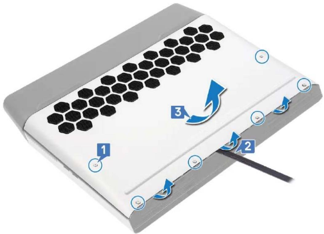 Diagram of a device with numbered components and directional arrows indicating motion or flow, labeled 1, 2, and 3.