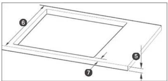 Technical diagram showing a rectangular frame with numbered components and directional arrows indicating movement or assembly.