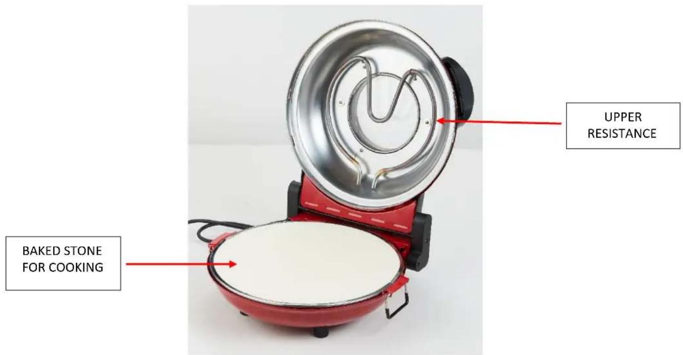 UPPER RESISTANCE BAKED STONE FOR COOKING