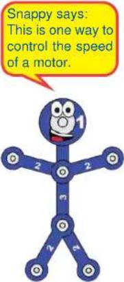 Snappy says: This is one way to control the speed of a motor.