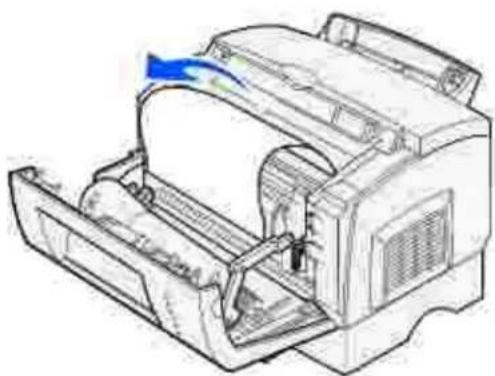 DELL P1500 - Beseitigen eines Papierstaus in der oberen Papierablage - 2
