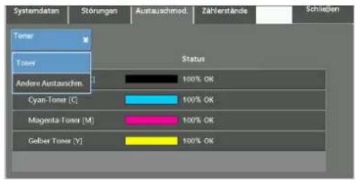 DELL C7765dn - Systemdaten Störungen Austauschmod. Zählerstände Schreiben
Toner
Element Status
Schwarzer Toner (K) 100% OK
Cyan Toner (C) 100% OK
Magenta Toner (M) 100% OK
Gelber Toner (Y) 100% OK
Verwenden Sie SMB zum Drucken mithilfe von Microsoft Networks.

Weitere Informationen zum Einrichten des Geräts mithilfe von SMB finden Sie unter „Installation bei Verwendung von Microsoft Network (SMB)“ (P.503). - 1