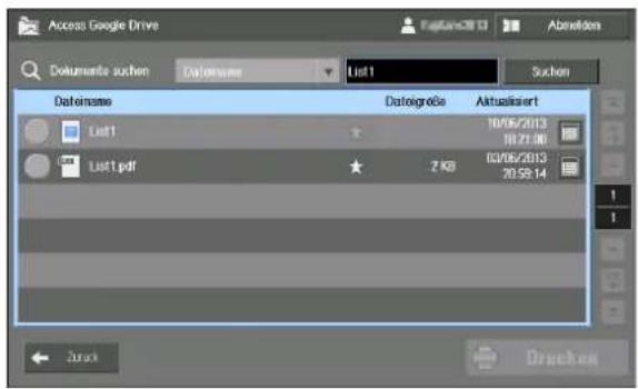 Access Google Drive Abnormal Dokumente suchen DateName List1 Suchen DateName Dategröße Aktualisiert List1 16/06/2013 18:21:00 List1.pdf 2 KB 02/06/2013 20.59.14 1 1 2ack Drucken