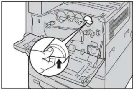 DELL C7765dn - Umgang mit Verbrauchsmaterialien/regelmäßig zu ersetzenden Teilenusgewählt wurde, legen Sie ein A4-Dokument in Querformatausrichtung ein. Wenn Sie das Dokument in Hochformatausrichtung einlegen, wird die Größe des Internet-Fax-Bildes reduziert.   
^2 :Wenn das USB-Kabel für das Fax nicht angeschlossen ist, während ein empfangenes Fax in einem Ordner gedruckt wird, wird die Datei nach dem Druck nicht gelöscht, auch wenn die Option zum Löschen nach dem Druck in den Ordnereinstellungen aktiviert ist.



Stapeln Sie die Kartons mit den Verbrauchsmaterialien und regelmäßig zu ersetzenden Teile nicht aufrecht.   
Packen Sie Verbrauchsmaterialien und regelmäßig zu ersetzende Teile erst direkt vor der Verwendung aus. Vermeiden Sie es, Verbrauchsmaterialien und regelmäßig zu ersetzende Teile wie folgt zu lagern:   
Bei hohen Temperaturen und feuchten Bedingungen   
In der Nähe von Wärmequellen   
In Bereichen mit direkter Sonneneinstrahlung   
In staubigen Bereichen   
Vor der Verwendung von Verbrauchsmaterialien und regelmäßig zu ersetzenden Teilen sollten Sie die Vorsichtsmaßnahmen für die Verwendung aufmerksam lesen. Die Vorsichtsmaßnahmen für die Verwendung sind auf den Behältern oder den Paketen aufgedruckt, oder es liegt ein entsprechendes Blatt in den Paketen bei.   
Es wird empfohlen, immer einen ausreichenden Lagerbestand an Verbrauchsmaterialien und regelmäßig zu ersetzenden Teilen zu halten.   
Bei telefonischer Bestellung von Verbrauchsmaterialien und regelmäßigen Austauschmodulen beim Kundendienst halten Sie bitte das Service-Tag für Ihren Dell-Drucker bereit.   
Die Verwendung von Verbrauchsmaterialien und regelmäßig zu ersetzenden Teilen, die nicht von Dell empfohlen werden, könnte sich die Druckqualität verschlechtern und die Geräteleistung nachlassen. Verwenden Sie daher nur Verbrauchsmaterialien und regelmäßig zu ersetzende Teile, die von Dell empfohlen werden.

Überprüfen des Status der Verbrauchsmaterialiennscht aus.

![](images/193c23bde099b4d96f914cecae08f95f696ac457ec9f07b6beecbbd7ac9617b4.jpg)


Sie können den Status der Verbrauchsmaterialien im Fenster [Austauschmodule] anzeigen. Informationen zu den Verbrauchsmaterialien finden Sie unter „Austauschmodule“ (P.301).
Nachfolgend finden Sie die Referenzabschnitte für die einzelnen Verfahren.
Austauschen der Tonermodule 259
Austauschen des Tonersammelbehälters R5 261
Austauschen der Trommeleinheiten R1, R2, R3 oder R4....264
Austauschen des Heftklammermagazins (für Finisher B1) 267
Austauschen des Broschürenheftklammermagazins (für Booklet Maker-Einheit für Finisher B1)...268
Leeren des Locherabfallbehälters (für Finisher B1)....269
Austauschen der Tonermodulehen
Nach Schlwort suchen
Schlüsselwort auswählen
Filter
Gewählte Optinnen - 2