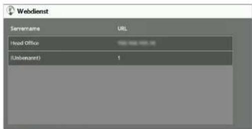 Webdienst Servername URL Head Office (Unbenannt) 1