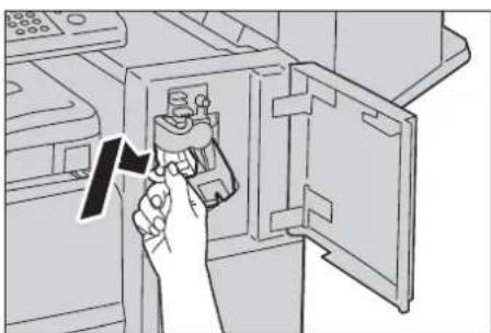 DELL C7765dn - Technical diagram of a mechanical component with numbered parts and directional arrows indicating assembly or assembly steps. - 1