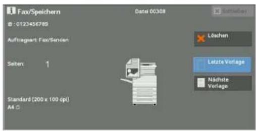 Fax/Speichern Date: 00308 0123495789 Auftragsart: Fax/Senden Seiten: 1 Standard (200 x 100 dpi) A4