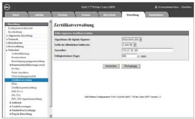Dell C776-Sdn Color MFP Name Anfangs Revision Summet Marchbach Euerntrag Verbindener Zertifikatverwaltung Zertifikatverwaltung Zertifikatverwaltung ZrDisc Zertifikatverwaltung BEEW 801.x BIL T34 PDF - EPS - Signatureschaffung Anfrika Standard Deviation Standard Deviation Plug-In-Deanslung Algeleihass für digital Signaaten: RSA/SHA 256 Größe des öffentlichen Schälfende: 2 bis Er Aussteller: 101,37 N 100 Übrigeitaufnahme (Tape): 363 (1.900) Assenden Rückgänge Dell Presse Configuration Web Tool for Dell C776-Sdn Color SOTP Version 1: