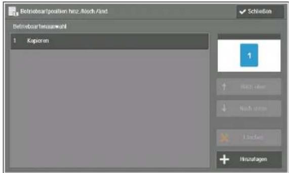 BetriebearPosition hier2 /Mech/And BetriebearInsgewahl 1 Kopieren Schließen 1 HACI 400 Nach 000 Lusagen + Einzuflagen