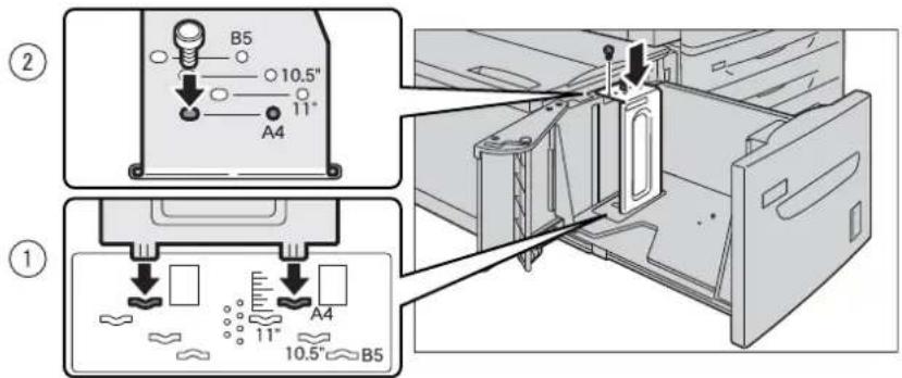 DELL C7765dn - Diagram of a computer system showing two labeled components (① and ②) with directional arrows indicating movement or assembly.
- http-v2://192.0.2.1 (IPv4)
- http-v2://[2001:DB8::1234] (IPv6)

\- Bei Angabemit V3
- http-v3://www.beispiel.com
- http-v3://192.0.2.1(IPv4)
- http-v3://[2001:DB8::1234] (IPv6)

\- Bei Angabe mit V4 (neue Version)
- http-v4://www.beispiel.com
- http-v4://192.0.2.1 (IPv4)
- http-v4://[2001:DB8::1234] (IPv6)

HINWEIS • Wenn die URL mit V3 angegeben wird, wird V4 (neue Version) für die Verbindung verwendet.

\- Beginnen Sie mit „https“ bei einem Protokoll mit einer Verschlüsselungsfunktion. - 1