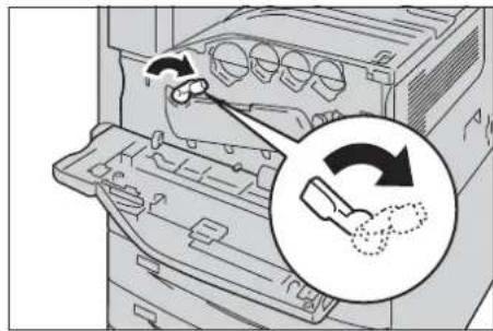 DELL C7765dn - Diagram of an open computer tower with a black arrow pointing to the internal compartment (no text or symbols present) - 1