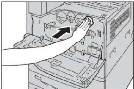 DELL C7765dn - Illustration of a person inserting a device into a server rack (no text or symbols visible) - 1