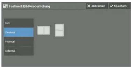Festwert-Bildwiederholung Abbrechen ✓ Speichern Aus Normal Vnormal Achmal