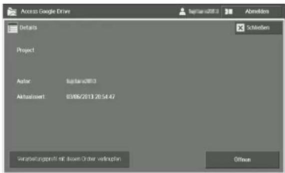 Access Google Drive Details Schließen Project Autor: Nipetra2013 Akturisiert: 03/06/2013 20:54:47 Verarbeitungsprofil mit dessen Erdner verknupten Offnen