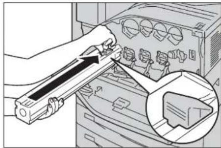 DELL C7765dn - Illustration of a hand using a tool to adjust or install electronic components in a computer case (no text or symbols visible) - 1