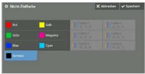 Nicht-Zielfarbe Abbrechen Speichern Rot Gelb Gamma Gamma 1 0, 2, 3 Gamma 2 0, 2, 3 Gamma 3 0, 2, 3 Blau Cyan Blau 1 0, 2, 3 Blau 2 0, 2, 3 Schwarz