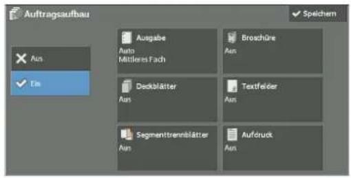 Auftragsaufbau Aus Ein Ausgabe Auto Mütleres Fach Broshöre Aus Deckblätter Aus Textfeider Aus Segmentbrenblätter Aus Aufdruck Aus