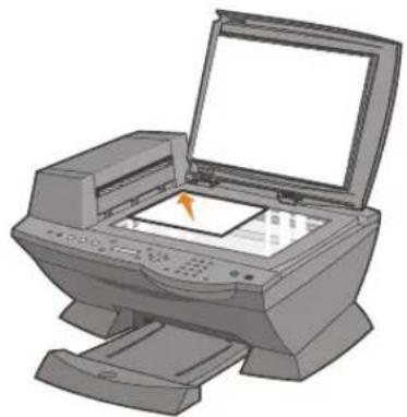 DELL A960 - Legen des Dokuments auf das Scannerglas - 2
