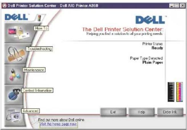 DELL A960 - Verwenden des Dell-Druckerratgebers - 1