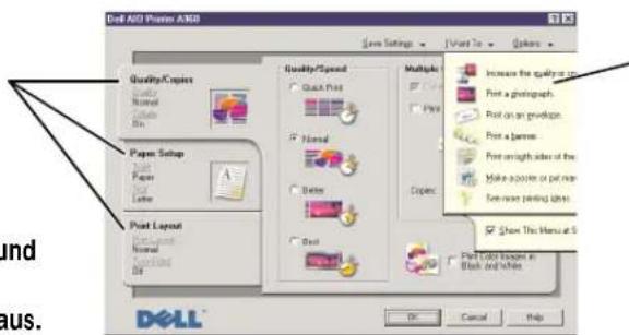 DELL A960 - Aufrufen der Druckeigenschaften - 1
