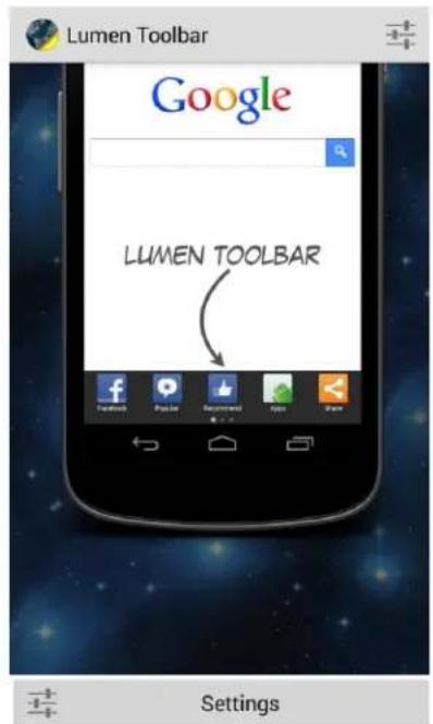 Lumen Toolbar Google LUMEN TOOLBAR Settings