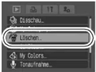Diaschau... Löschen... My Colors... Tonaufnahme...