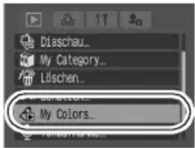 Diaschau... My Category... Löschen... My Colors...