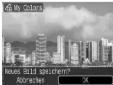 My Colors Neues Bild speichern? Abbrechen OK