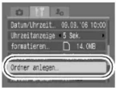 Datum/Uhrzeit... 09.09. '06 10:00 Uhrzeitanzeige • 5 Sek. formatieren... 14.OMB Ordner anlegen...