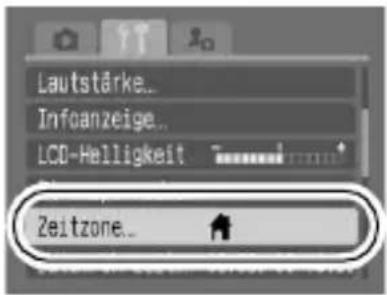 Lautstärke... Infoanzeige... LCD-Helligkeit Zeitzone...