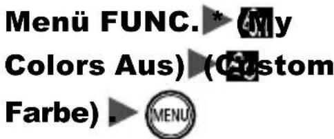 Menü FUNC. ▶ My Colors Aus) ▶ (Custom Farbe) ▶ MENU