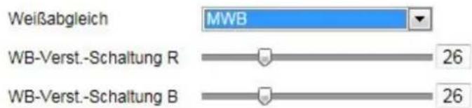 Weißabgleich MWB WB-Verst.-Schaltung R 26 WB-Verst.-Schaltung B 26