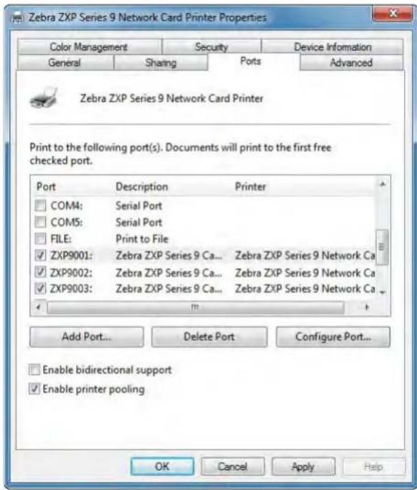 ZEBRA ZXP Series 9 - Einrichten eines Druckerpools (Windows 7) - 1