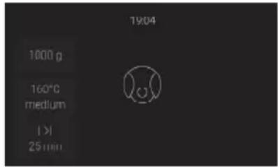 19:04 1000 g 160°C medium I > I 25 min