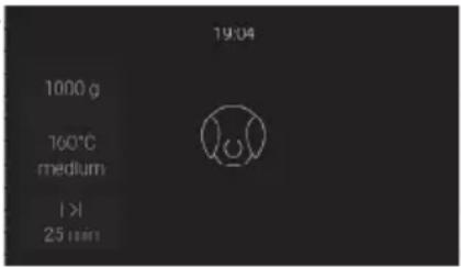 19:04 1000 g 160°C medium I > I 25 min