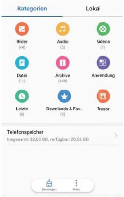 Kategorien Lokal Bilder (44) Audio (3) Videos (1) Datei (11) Archive (948) Anwendung Letzte (0) Downloads & Fav... (3) Tresor Telefonspeicher Insgesamt: 32,00 GB, verfügbar: 20,52 GB Deningigen Meta